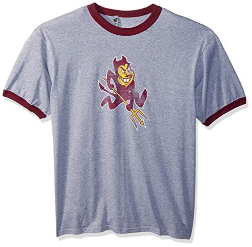 Ouray Sportswear NCAA Arizona State Sun Devils S s Ringer T Large Athletic Heather Maroon Ouray Sportswear NCAA Arizona State Sun Devils S s Ringer T Large Athletic Heather Maroon