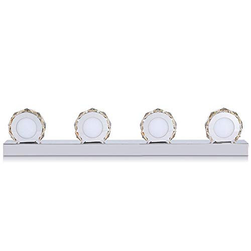 LED Mirror Front Lamp Modern 4 LED Crystal Bathroom Vanity Light Make Up Mirror Front Light Wall Sconce Lighting Fixture for Bathroom Dressing Table Mirror Cabinets and Art Display White LED Mirror Front Lamp Modern 4 LED Crystal Bathroom Vanity Light Make Up Mirror Front Light Wall Sconce Lighting Fixture for Bathroom Dressing Table Mirror Cabinets and Art Display White