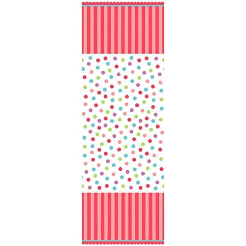 Amscan Sweet Little Cupcake Girl 1st Birthday Paper Table Cover Party Supplies 54 inch x 102 inch Pink