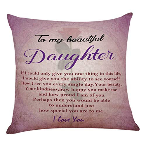 Onederful Daughter Gifts from Mom and DadDaughter Birthday Gift Ideas Throw Pillow Cover Gifts for Daughter Girls Birthday Christmas Graduation Present for Daughter-to My Beautiful Daughter Onederful Daughter Gifts from Mom and DadDaughter Birthday Gift Ideas Throw Pillow Cover Gifts for Daughter Girls Birthday Christmas Graduation Present for Daughter-to My Beautiful Daughter
