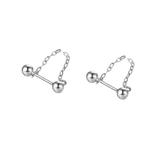 Minimalist Ball Cartilage Stud Earrings S925 Sterling Silver for Women Girls Men 18G Tassel Threader Chain Barbell Bar Tragus Helix Screw Back Earring Studs Ear Piercing Dainty Jewelry Gifts Silver Minimalist Ball Cartilage Stud Earrings S925 Sterling Silver for Women Girls Men 18G Tassel Threader Chain Barbell Bar Tragus Helix Screw Back Earring Studs Ear Piercing Dainty Jewelry Gifts Silver