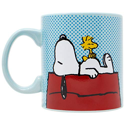 Snoopy Peanuts Woodstock House 20oz Jumbo 20-Ounce Ceramic Mug Blue