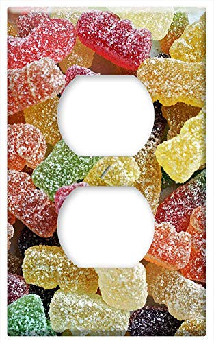 Switch Plate Outlet Cover - Jelly Beans Candy Sour Sweet Teddy Bear Sweets