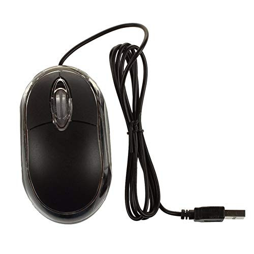 Calvas USB Wired Gaming Mouse Optical Light Scroll Wheel Mice Cables 3D Mouse For PC Laptop Computer Notebook Plug and Play Black