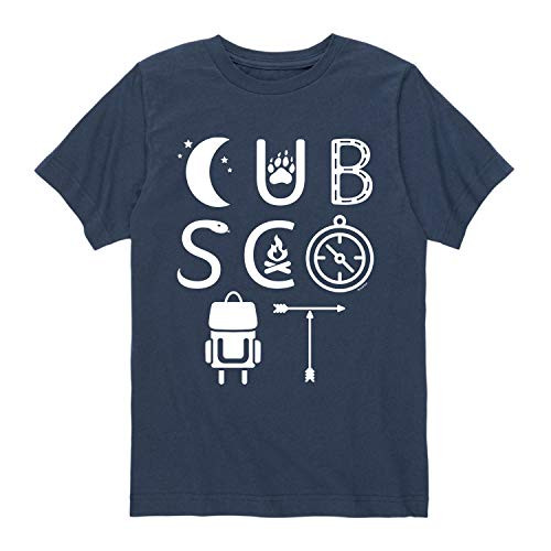 Boy Scouts of America Cub Scout Icons - Youth Short Sleeve Graphic T-Shirt Navy