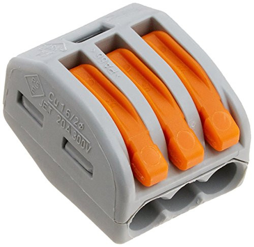 Wago 222-413 LEVER-NUTS 3 Conductor Compact Connectors 10 PK Wago 222-413 LEVER-NUTS 3 Conductor Compact Connectors 10 PK