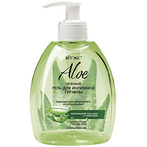 Bielita  and  Vitex Aloe 97 Sensitive Tender Intimate Wash 300 ml Aloe Vera Gel DPanthenol Chamomile  and  Calendula Extracts