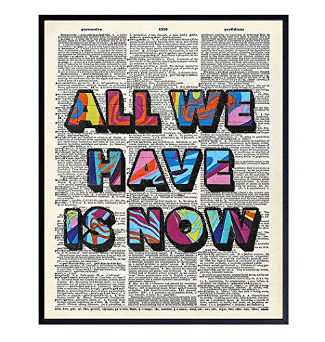 Inspirational Graffiti Dictionary Art Home Decor - Upcycled Wall Art Print Poster - Unique Street Art - Room Apartment or Office Decorations for Bedroom Bathroom - Great Gift - 8x10 Photo Unframed