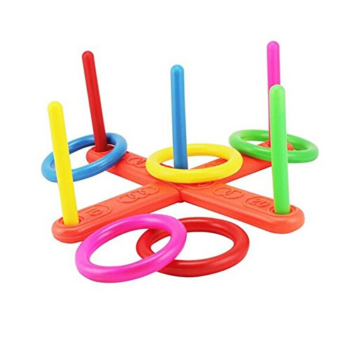 Giveme5 Children Toys Rope Quoits Hoopla Set Ring Toss Hoop La Game for Outdoor Indoor activity