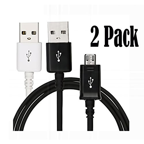 [2-Pack]Micro USB Cables , 3.2 FT iBarbe Android Fast Charger data Cords cable,High Speed 2.0 USB Sync Charging for Samsung S6/S6 edge,S7/S7 edge, Nexus, LG,Tablets,MP3 and More(Black+White)