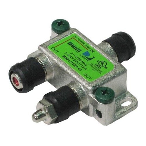 MSPLIT2 2-Way Signal Splitter Approved SWM Splitter Satellite 2-2150 MHz Splitter One Port DC Path Indoor Outdoor SWM 1 Input 2 Output High Isolation Slimline Satellite Splitter Video 75 Ohm Signal MSPLIT2 2-Way Signal Splitter Approved SWM Splitter Satellite 2-2150 MHz Splitter One Port DC Path Indoor Outdoor SWM 1 Input 2 Output High Isolation Slimline Satellite Splitter Video 75 Ohm Signal