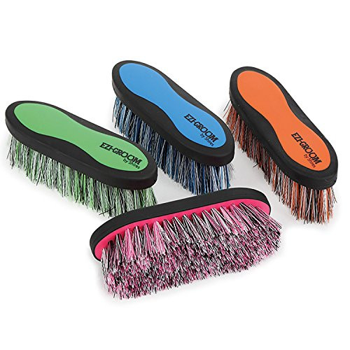 Shires Ezi-Groom Grip Dandy Brush  Lime Green