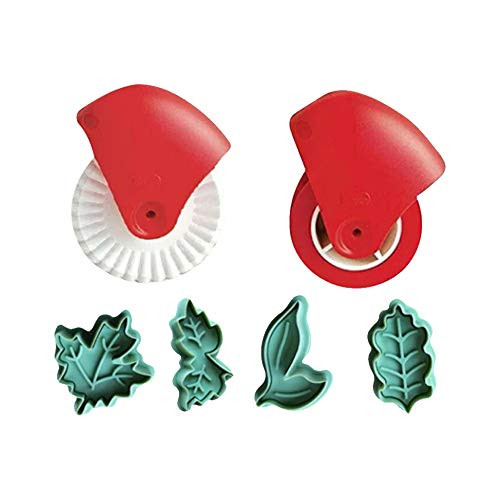 CHYA Pastry Wheel Decorator and Cutter Pie Crust Set Pastry Wheel Roller DecoratorBeautiful Pie Crust Silicone Pie Crust Protector Shield for Baking Pie Pans Pie Crust Pizza