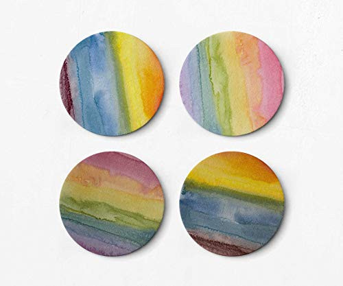 Rainbow Coasters Set of 4 Pride Coasters LGBTQ Coasters