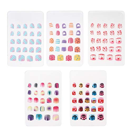 PIXNOR 5 Boxes False Nails Full Cover Press on Fake Nail Tips Nail Art Sticker Nail Paste Xmas Stocking Stuffers for DIY Craft Kids Women Girl Nail Art Supplies Assorted Color PIXNOR 5 Boxes False Nails Full Cover Press on Fake Nail Tips Nail Art Sticker Nail Paste Xmas Stocking Stuffers for DIY Craft Kids Women Girl Nail Art Supplies Assorted Color