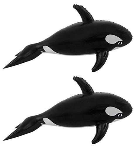 (set of 2) Large Inflatable Killer Whales - 36 inch