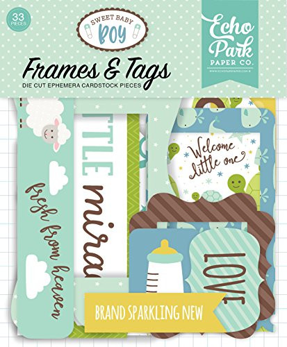 Echo Park Paper Company Sweet Baby Boy Frames & Tags
