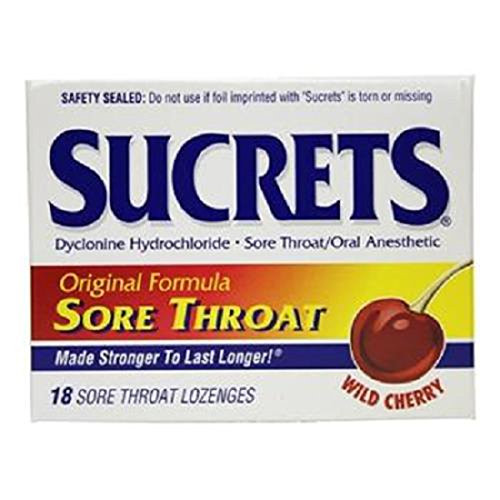 Sucrets Sore Throat Wild Cherry Count 1 - Cough Drops   Grab Varieties  and  Flavors