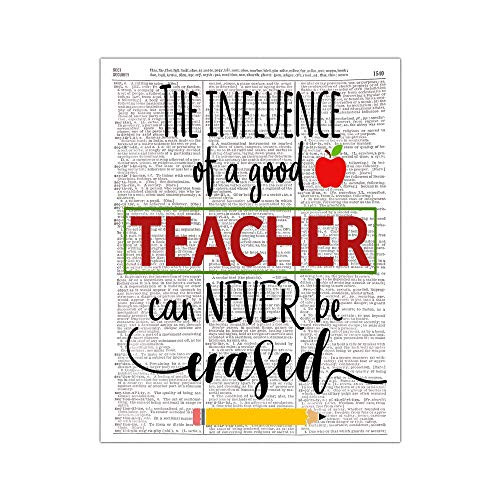 The Influence of a Good Teacher Teacher Appreciation Gift Dictionary Page Photo Print Wall Art 8x10 Unframed