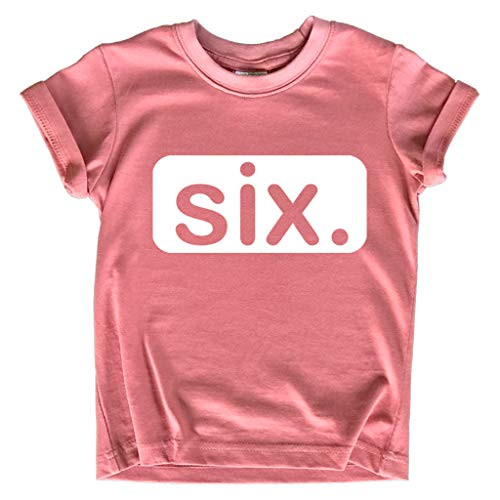 Unordinary Toddler 6th Birthday Shirt Girl Birthday Outfit for 6 Year Old Girls six Happy Sixth Gift  White on Mauve 7 Years