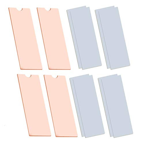 Easycargo Laptop M.2 Heatsink Kit Copper Heat Sink  plus High Performance Nano Thermal pad 1mm 0.5mm for Cooling PC Laptop M2 2280 SSD NVMe  4-Pack