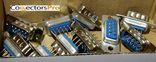 Pc Accessories - Connectors Pro 10-Pack DB9 DIP Straight Pin PCB Mount D-Sub Connector, 9 Pins Male, PC Board Mounting