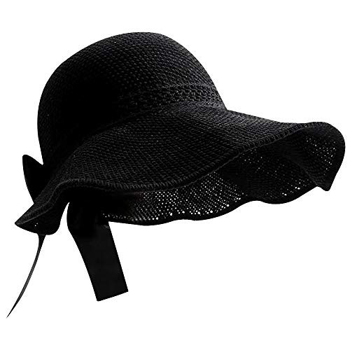 Heidi Sun Visor Straw Hat Women Wide Brim Roll Up Ponytail Summer Beach Hat UV Protection Foldable Cap for Travel Outdoor Black Heidi Sun Visor Straw Hat Women Wide Brim Roll Up Ponytail Summer Beach Hat UV Protection Foldable Cap for Travel Outdoor Black