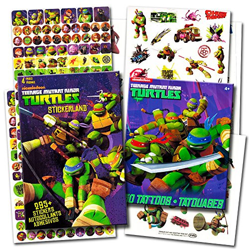 TMNT Teenage Mutant Ninja Turtles Stickers & Tattoos Party Favor Pack (270 Stickers & 50 Temporary Tattoos)