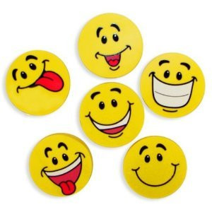 Fun Express Large Smile Face Erasers (4 Dozen)