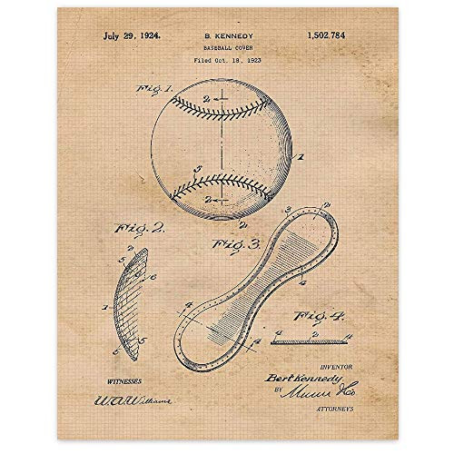 Vintage Baseball Patent Poster Prints Set of 1 11x14 Unframed Photo Great Wall Art Decor Gifts Under 15 for Home Office Garage College Gym Man Cave Student Teacher Coach Sports and MLB Fan Vintage Baseball Patent Poster Prints Set of 1 11x14 Unframed Photo Great Wall Art Decor Gifts Under 15 for Home Office Garage College Gym Man Cave Student Teacher Coach Sports and MLB Fan