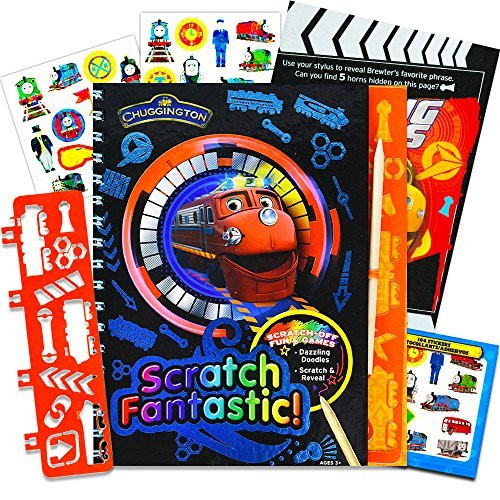 Train Activity Set for Toddlers -- Chuggington Trains Scratch Fantastic Game Book and Over 100 Thomas and Friends Stickers