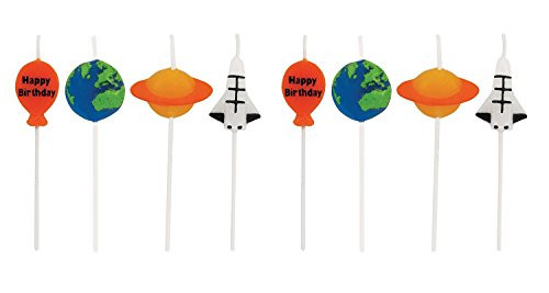 Creative Converting. 4 Count Molded Pick Sets Birthday Cake Candles, Multicolor 2pack