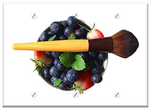 Triple Blank Wall Plate Cover - Brush Cosmetic Brush Natural Cosmetics Cosmetics