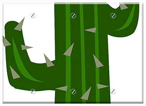Triple Blank Wall Plate Cover - Cacti Cactus Garden Gardening Plants Thorns