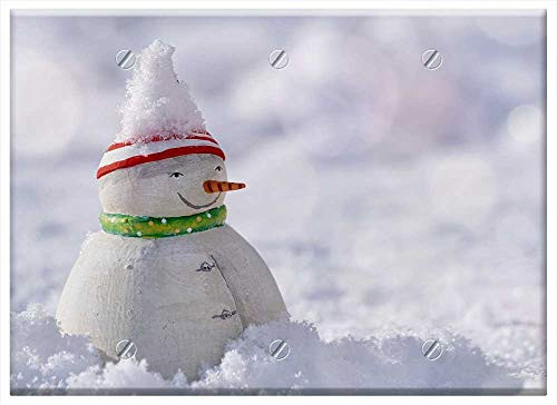 Triple Blank Wall Plate Cover - Snow Man Snow Winter Cold Wintry Greeting Card