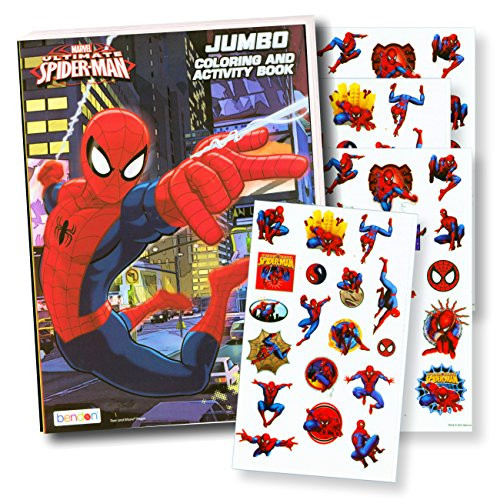 Bendon Intl Disney Favorite Characters Coloring Books for Kids with Stickers (Spiderman)