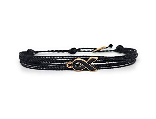 Melanoma Cancer Awareness Bracelet  Non-Braided Style  In Support of Love Ones Battling Cancer