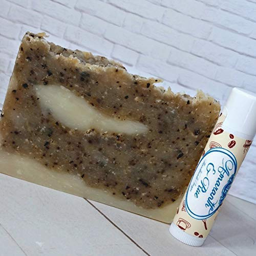 Handmade Coffee Soap and Lip Balm Set Amaranth  and  Rue