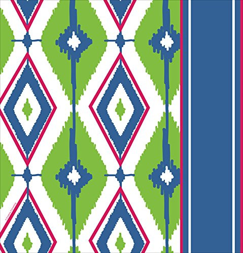 Creative Converting Solid Plastic Banquet Table Cover with Border Print Diamond Ikat
