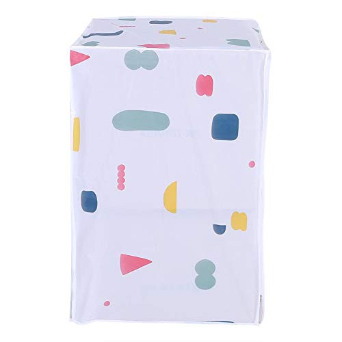 Duokon Washing Machine Cover Waterproof Washing Machine Zipped Cover Dust Protection for Top Front Load Washer Dryer Front Load