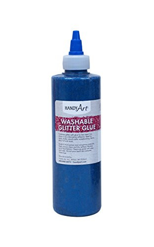 Handy Art Washable Glitter Glue 8 ounce, Blue
