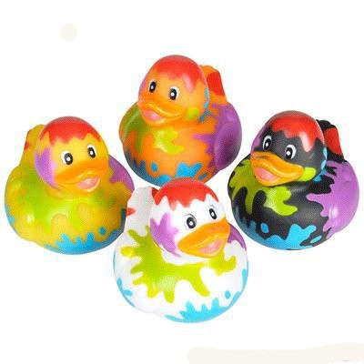 Artist Paint Party Rubber Ducks - 12 ct