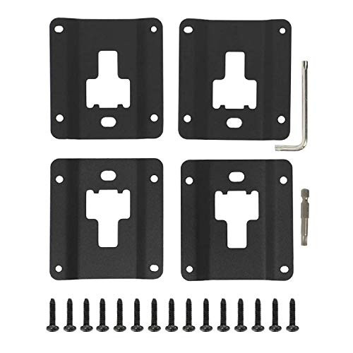 NovelBee 4 Pack of Steel Plates Tie Down Bracket Bed Load Hook Reinforcement Panel with Anti-Theft Screws for Ford F150 F250 F350  2015-2018