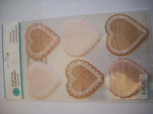 Martha Stewart (Tm) Country Doily Hearts Stickers