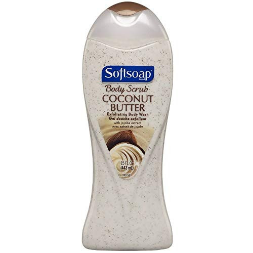Softsoap Body Butter Coconut Scrub Body Buff Wash 15 Ounces Pack of 1
