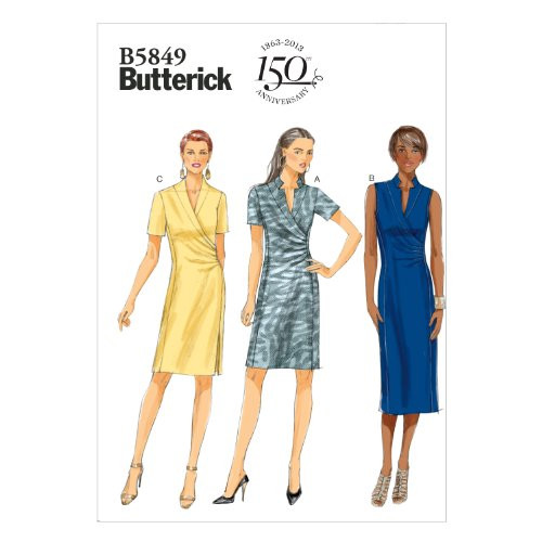 Butterick Patterns B5849 Misses  Dress Sewing Template Size A5 6-8-10-12-14
