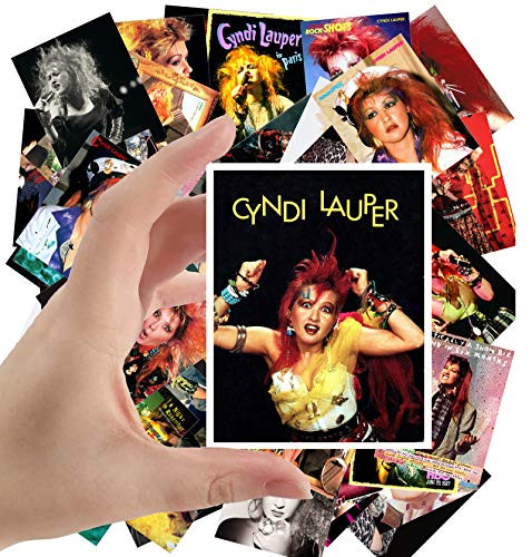 Large Stickers  24pcs 2.5 inchx3.5 inch  CINDY LAUPER Pop Music Posters Photos Vintage Magazine covers