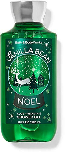 Bath and Body Works Body Care - Full Size Shower Gel Aloe  plus Vitamin E - 10 fl oz - Vanilla Bean Noel