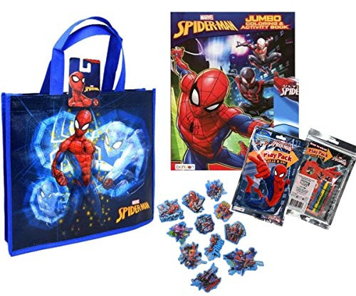 Spiderman Activity Tote Filled with Coloring Books Stickers  and  Crayons