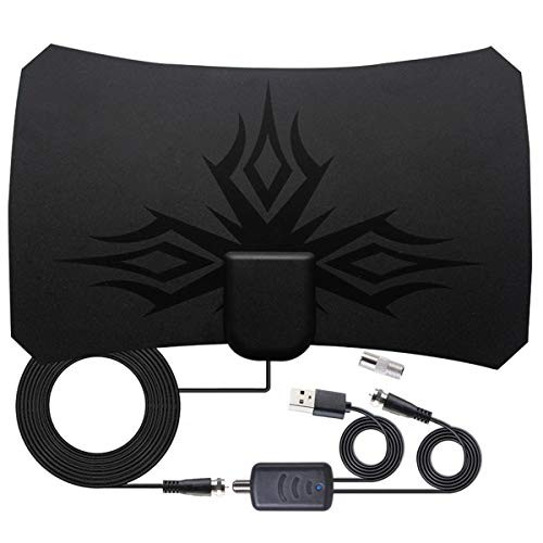 SOONHUA Digital Indoor HDTV Antenna HD Antenna for TV 980 Miles Miles Range for 4K 1080p Clearview with Signal Amplifier